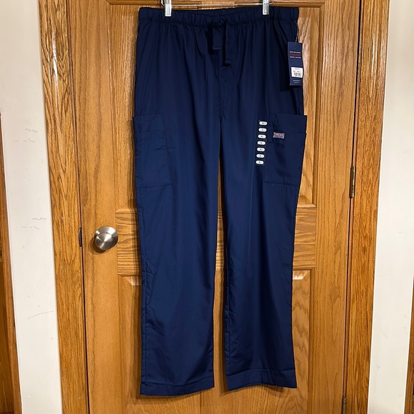 Cherokee Workwear Originals Men Navy Blue Scrubs Pant Fly Front Cargo 4000 - Picture 3 of 13